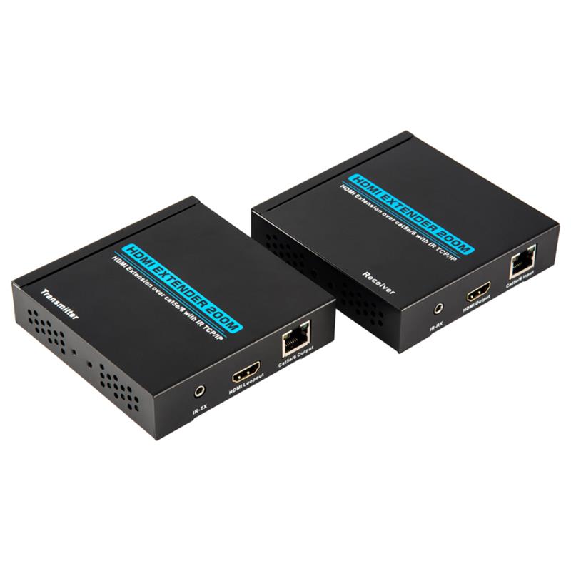 V1.3 HDMI-bővítő 200 m-rel, egyetlen cat5e \/ 6 kábellel Támogatja a Full HD 1080P POE-t
