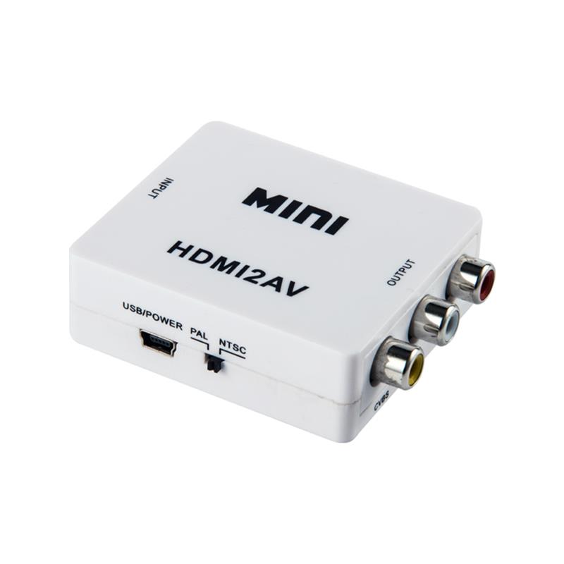 Mini méretű HDMI-AV \/ RCA konverter 1080P
