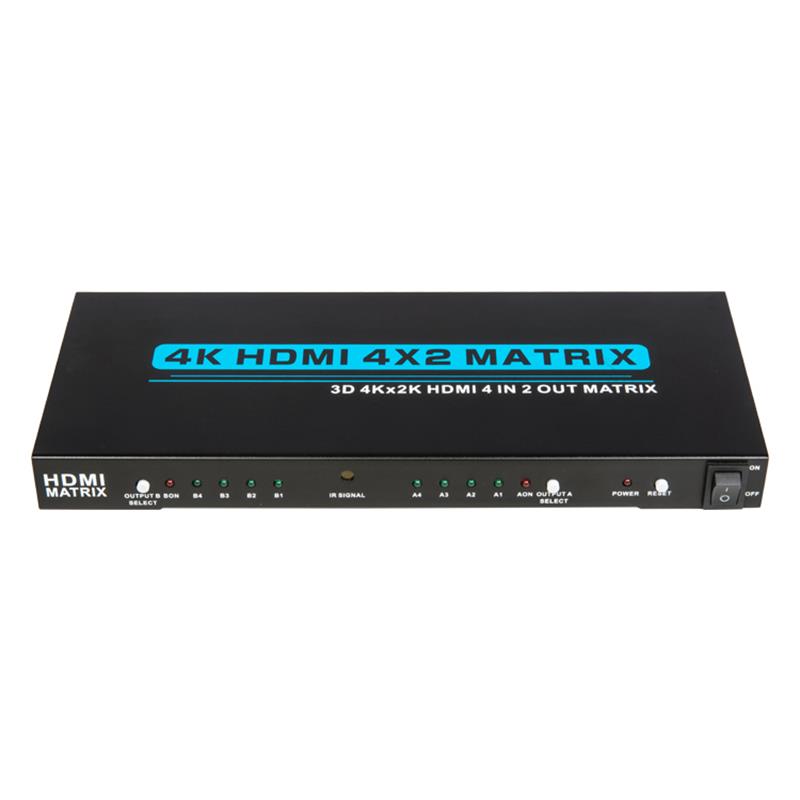 V1.4 4K \/ 30Hz HDMI 4x2 mátrix EDID támogatással 3D Ultra HD 4Kx2K