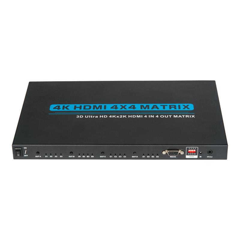 V1.4 4K \/ 30Hz HDMI 4x4 mátrix EDID támogatással 3D Ultra HD 4Kx2K