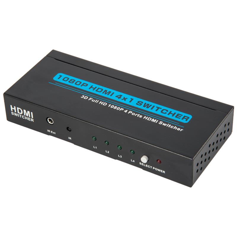 V1.3 HDMI 4x1 kapcsoló támogatja a 3D Full HD 1080P-t