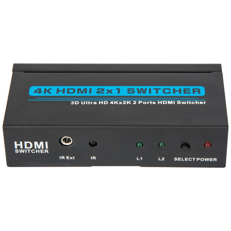 V1.4 4K \/ 30Hz HDMI 2x1 kapcsoló támogatja a 3D Ultra HD 4K * 2K \/ 30Hz-et