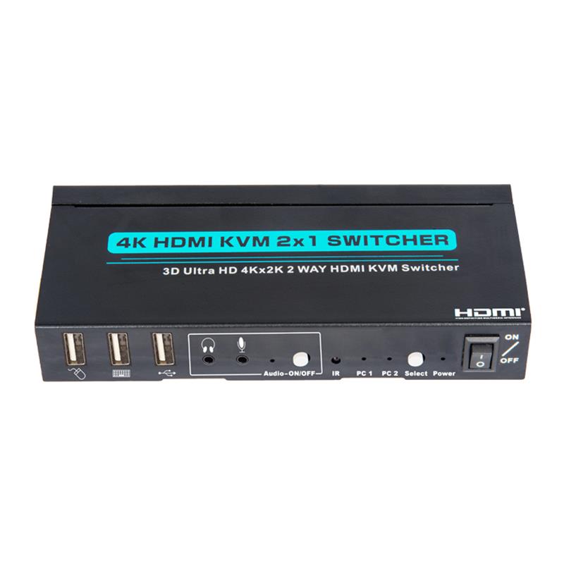 V1.4 HDMI KVM 2x1 Swithcher Support 3D Ultra HD 4Kx2K/30Hz
