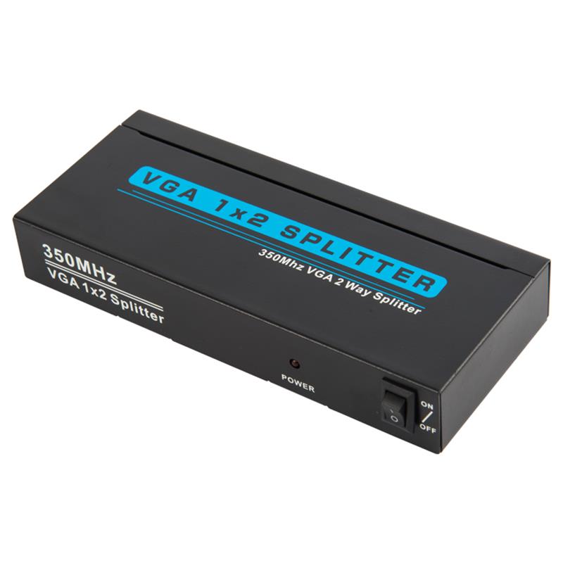 350MHz kétirányú VGA 1x2 Splitter támogatás 1080P