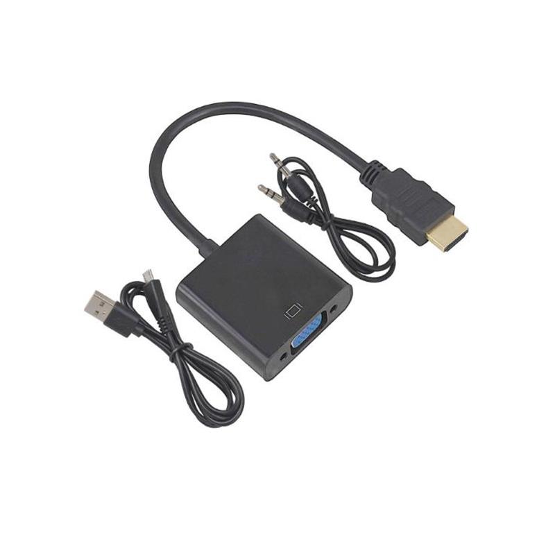 1080P HDMI VGA 15cm Cable 3.5mm audio,Micro USB töltésre